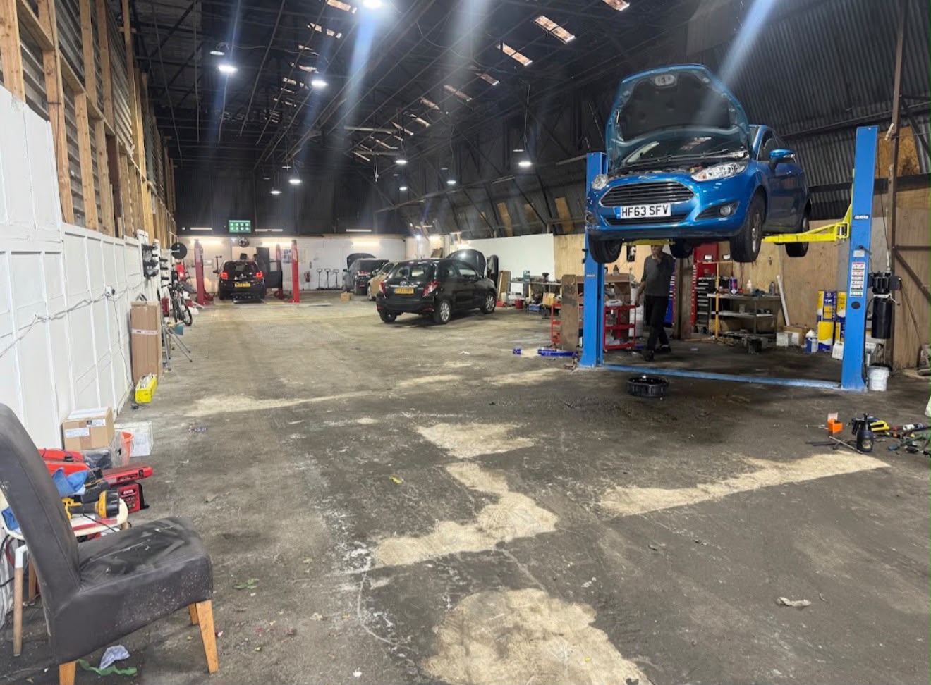 Inside the Mehmood Trading LTD workshop in Kingswood, Bristol